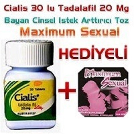 Cialis Tadalafil 20 mg 30 lu Adet Tablet + Maximum Sexual Toz